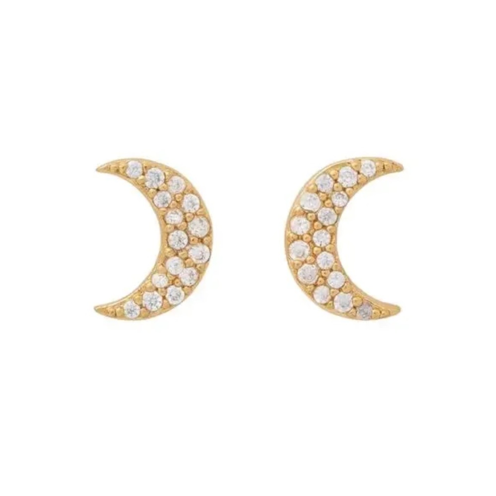 Kate Spade Gold Moon Earrings with Sparkling Accents